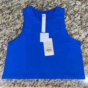 Fabletics Blue Tyler Seamless Crop Tank
